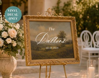 Custom Decal for Wedding Sign Painting, Last Name Wedding Decal, Canvas Wedding Sign, Wedding Reception Decor