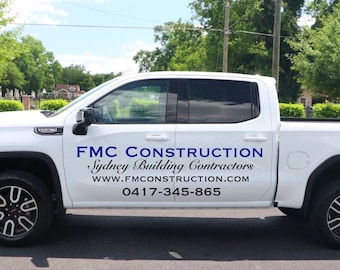 Company Vinyl Lettering for Vehicles, Pick-up Truck, Car, Trailer, Ute, Van, Boat, Personalised Car Business Decal, Custom Business Sticker