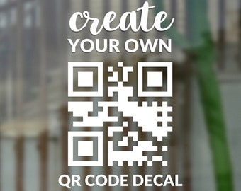 Custom QR Code Window Decal, Scannable Business Decal, Design Your Own QR Code Sticker, Business Logo Decal, Website Decal, Small Business