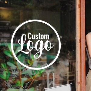Custom Business Logo Decal, Office Business Door Decal, Shopfront Logo Sticker, Business Name Window Sign, Beauty Salon Boutique Logo Decal