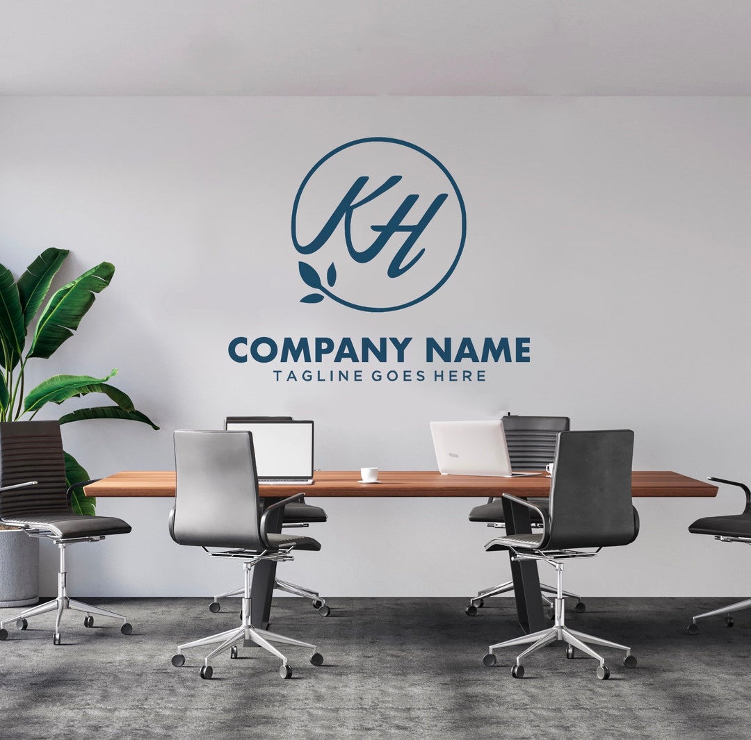 Business Logo Sign Wall Sticker, Custom Business Name Wall Decal, Reception/office Wall Sticker