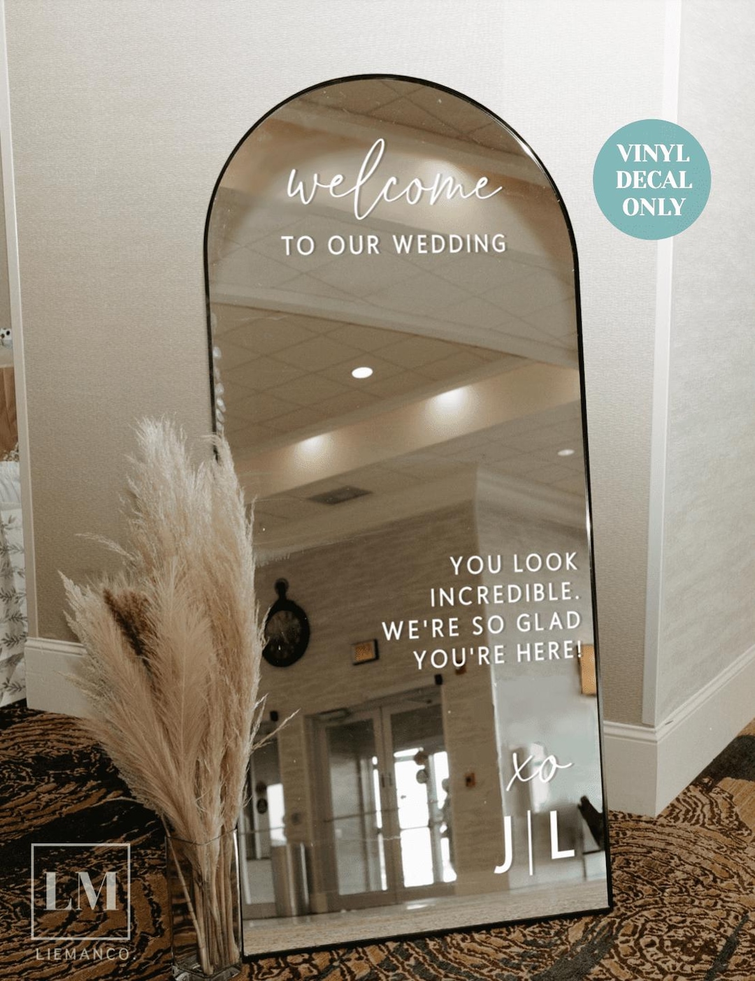Welcome Sign Selfie Mirror Decal for Reception Entry Sign We're so Glad ...