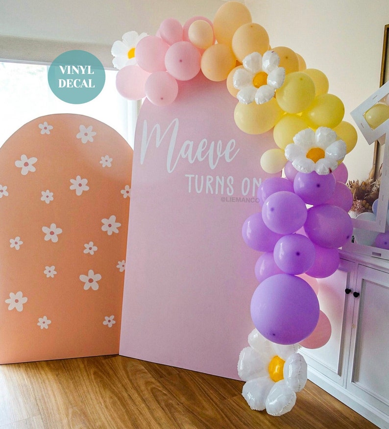 Custom Happy Birthday Vinyl Decal for Arch Backdrop Birthday Etsy
