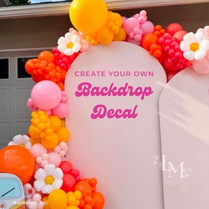 Custom Vinyl Decals for Backdrops & Signs | Personalised Party Decals for Baby Shower, Birthdays