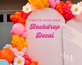Custom Vinyl Decals for Backdrops & Signs | Personalised Party Decals for Baby Shower, Birthdays