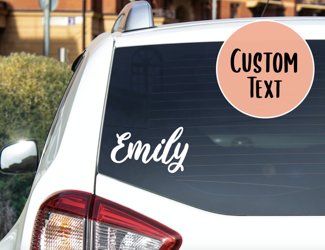 Car Name Decal, Custom Car Vinyl Decal, Custom Car Name Sticker, Custom