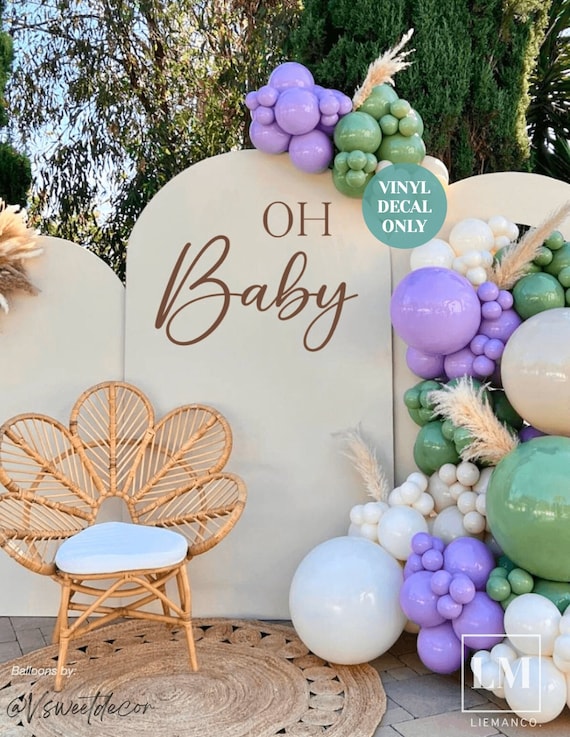 Girl or Boy Wall Sticker, Baby Shower Party Decal Sign Girl or Boy Wall Sticker, Baby Shower Party Decal Sign
