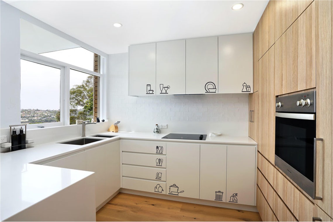 Kitchen Cabinet Decal Airbnb Kitchen Label Office Pantry - Etsy