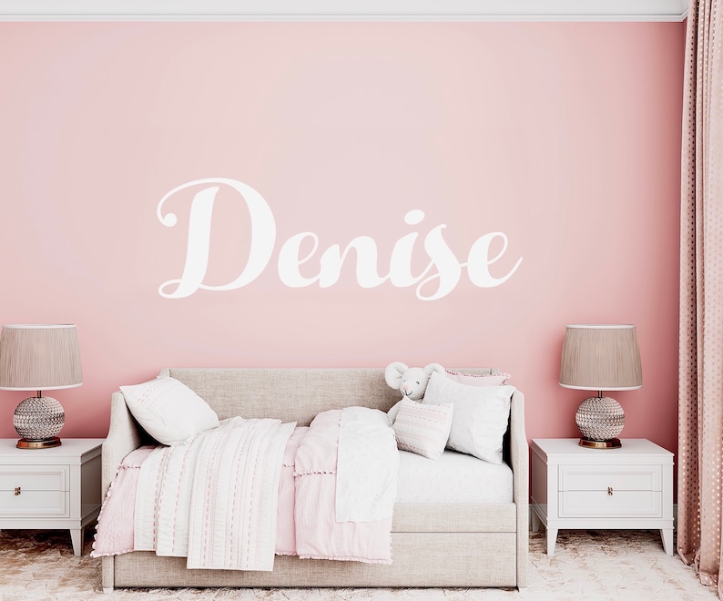 Large Custom Name Wall Sticker Personalised Baby Name Decal Etsy