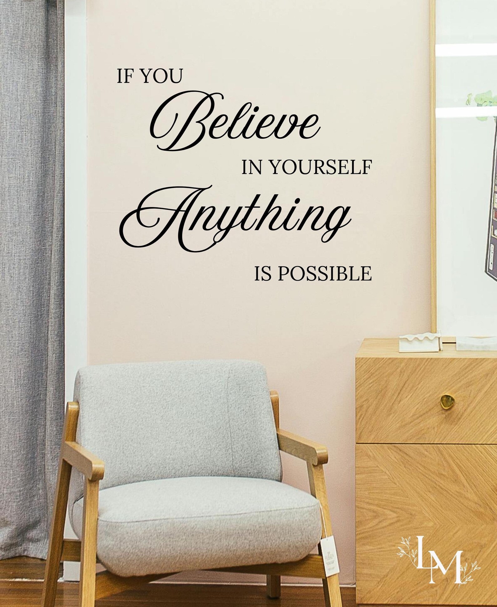 Personalised Inspirational Wall Quote Decal | Custom Vinyl Lettering ...