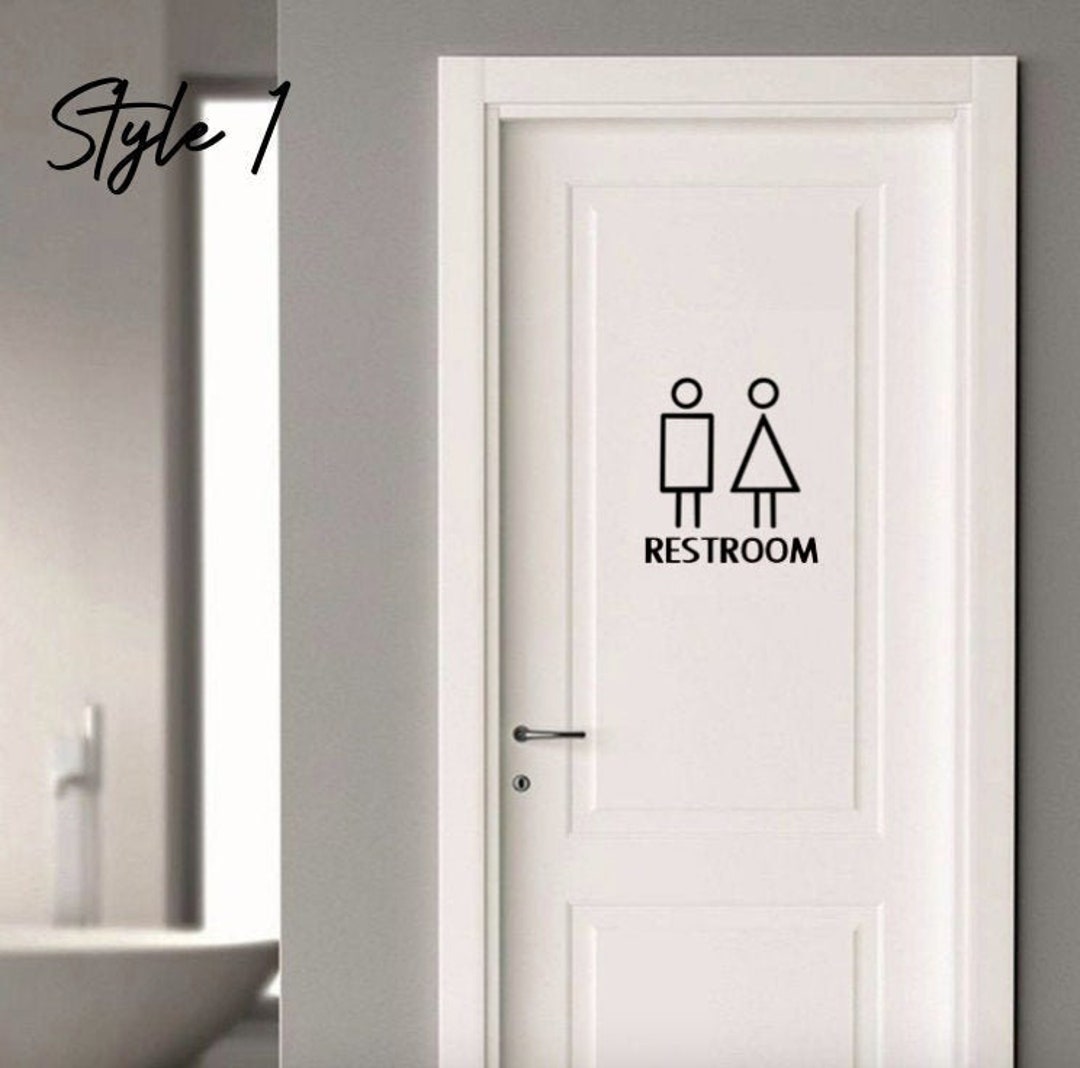 Buy Bathroom Vinyl Sticker Toilet Door Decal Door Stickers Online ...