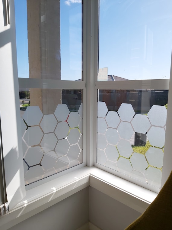 Frosted Window Film Geometric Hexagon Film for Etsy