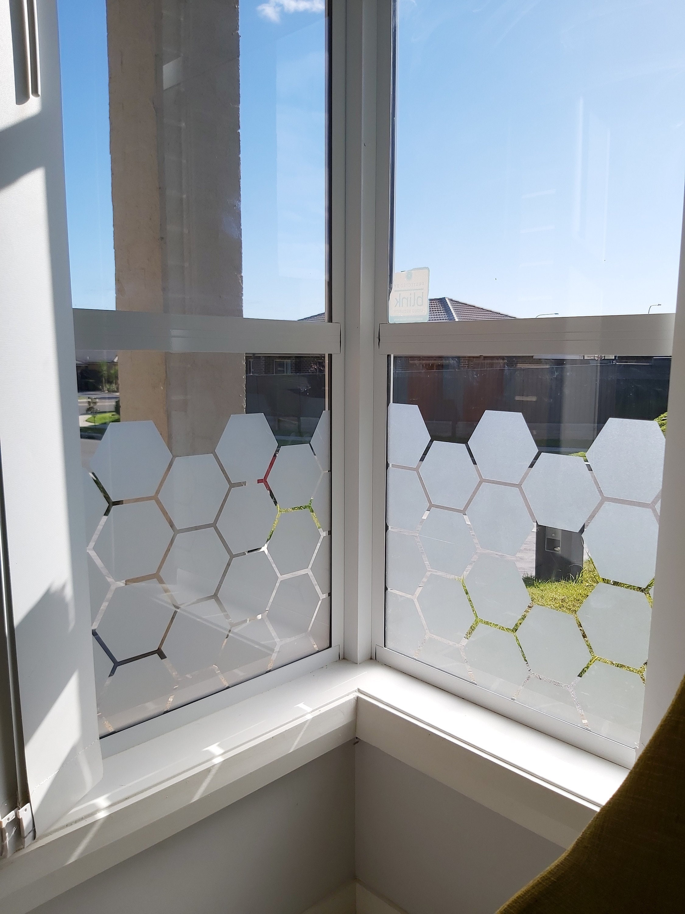 Frosted Privacy Window Film Geometric / Hexagon Etsy