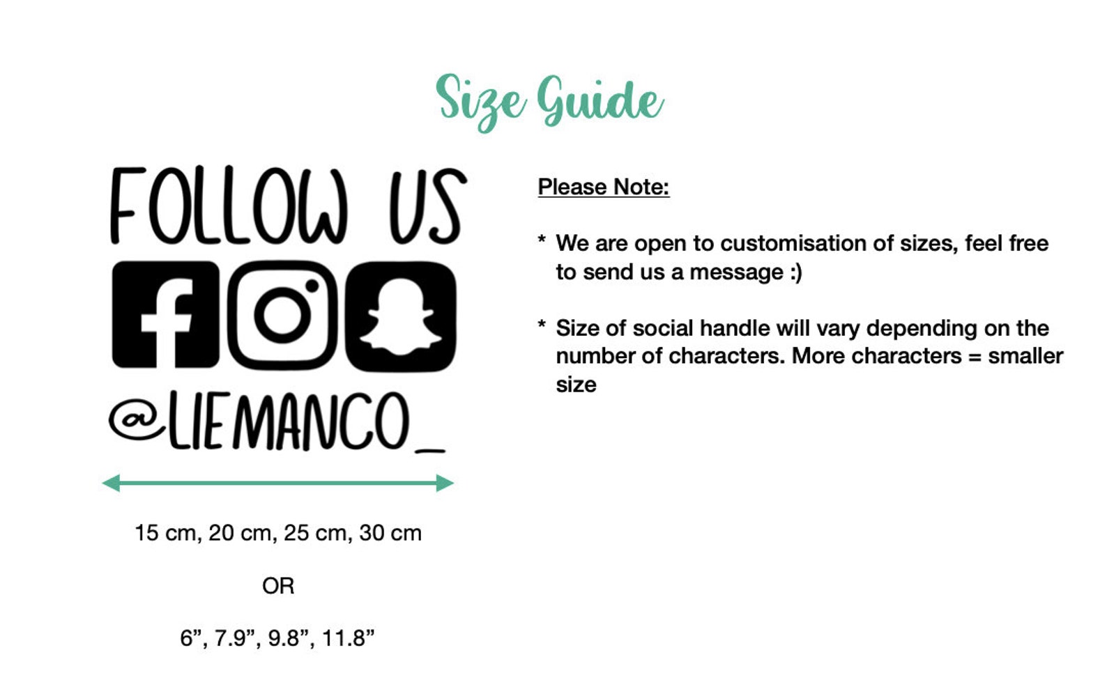 Follow Us on Social Media Window Vinyl Sign Social Media - Etsy