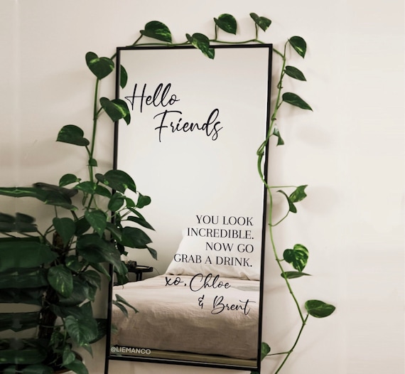 Grab A Drink Decal for Wedding Reception Selfie Mirror Modern 