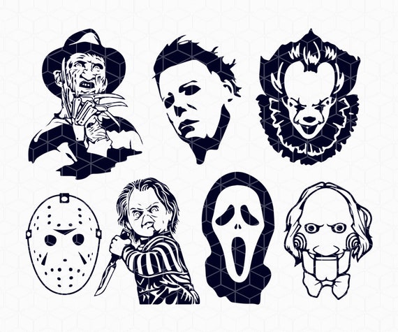 Horror Movie Killers SVG Bundle Digital Vector Halloween | Etsy