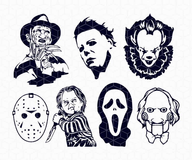 Download Horror Movie Killers SVG Bundle Digital Vector Halloween ...