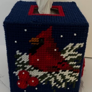 Cardinal Tissue Box Cover