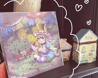 Bunny in Fireflies Print