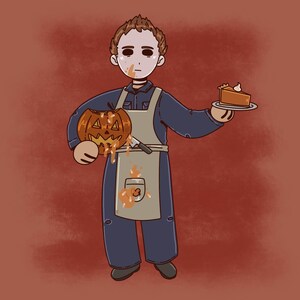 Michael Myers - Pumpkin Pie Chef Print