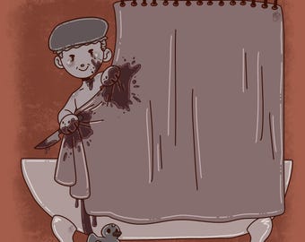 Norman Bates - Shower Time Print