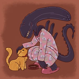 Xenomorph - Kitty Care Print