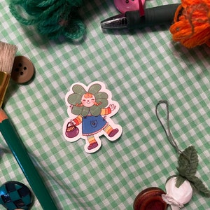 St. Patrick&#39;s Day Clown Sticker - Clover