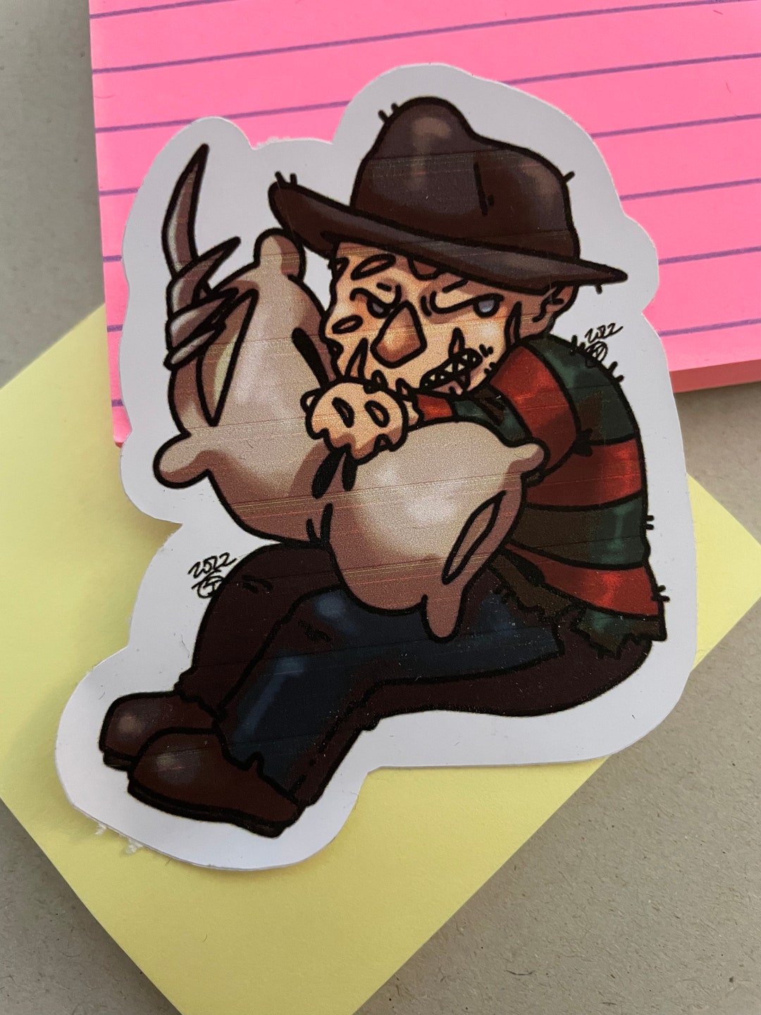 Kid Slasher Sticker Slasher Stickers - Freddy Krueger Sticker - Etsy