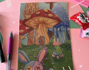 Bunny in Wonderland at Home Print