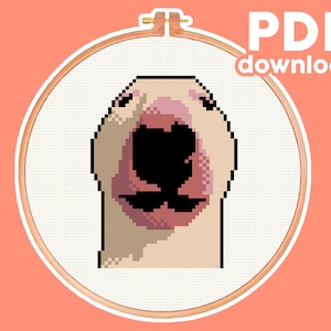 Walter / Nelson - Bull Terrier, Dog Meme - Funny, Modern, Subversive Cross Stitch Pattern - Digital PDF