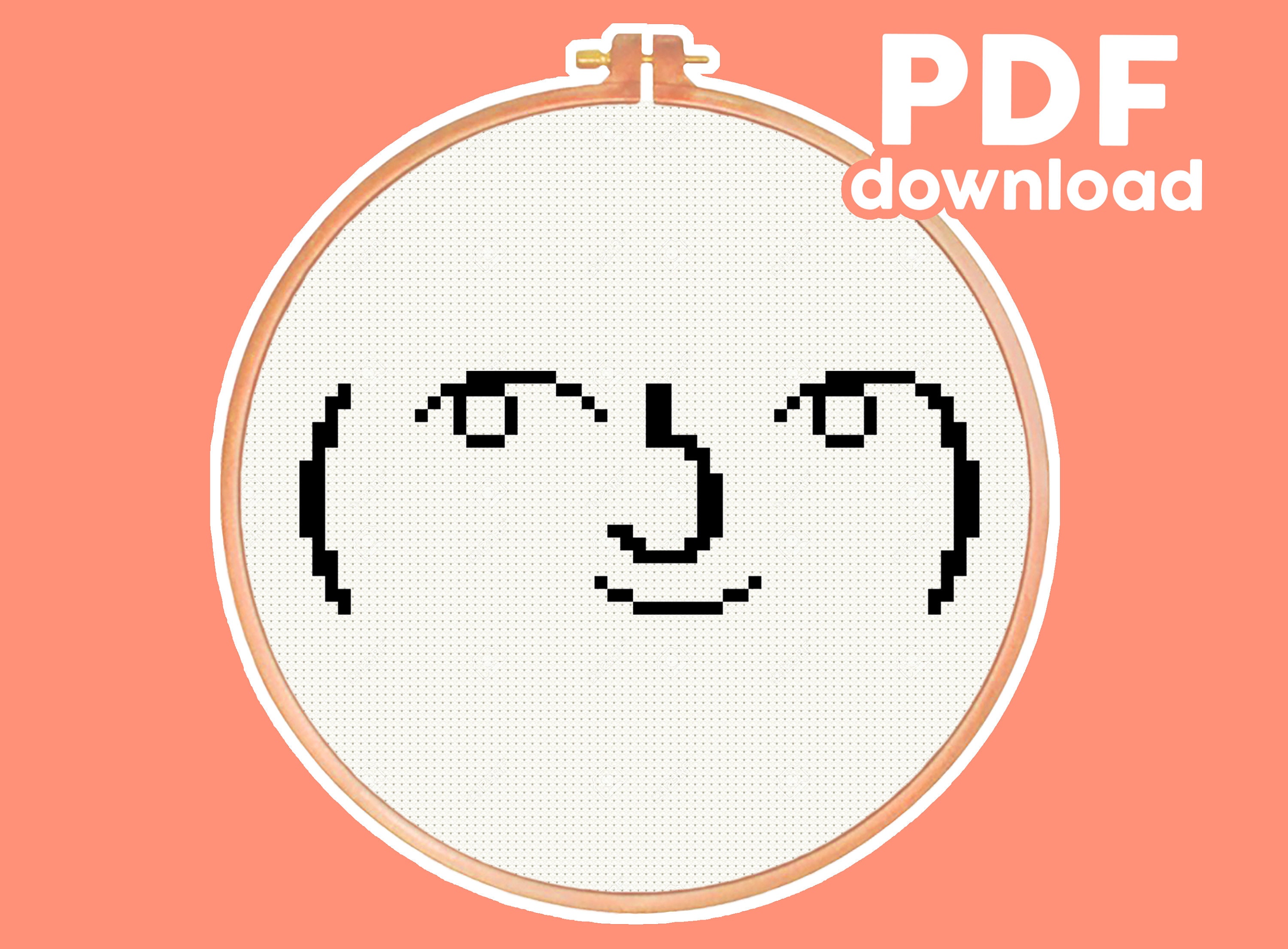 Lenny Face Emoticon Emoji Emote Meme Funny Modern Etsy Canada