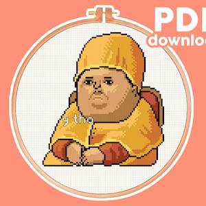 Y Tho - Old Painting Meme, Why Though - Funny, Modern, Subversive Cross Stitch Pattern - Digital PDF