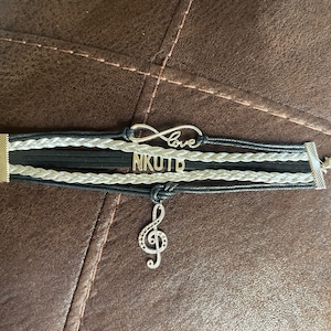 Handmade Infinity Music Love NKOTB New Kids On The Block adjustable charm bracelet MAGIC SUMMER