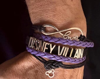 Pulsera con dije de villano de Disney hecha a mano: Amor infinito, Mickey Mouse