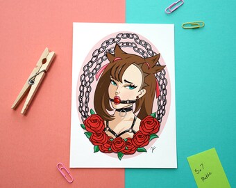 Matte Fine Art Print Marnie the Pokemon Trainer Cameo A7