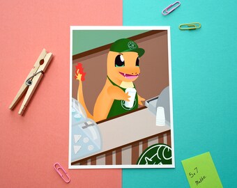 Matte Fine Art Print Marnie the Pokemon Trainer Cameo A7