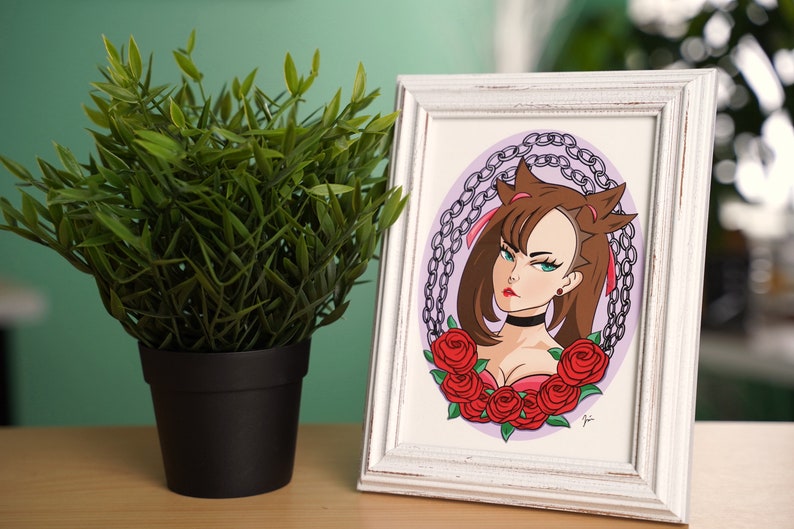 Matte Fine Art Print Marnie the Pokemon Trainer Cameo A7