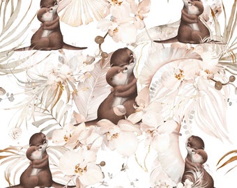 En Stock Exclusivité Familyfabric Coton Loutre  Romantique Blanc