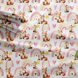 Motif sans couture pour bébé, répétitif, conception renard, colorée, arc en ciel, anniversaire, fête, carte, numérique, forêt, décoration