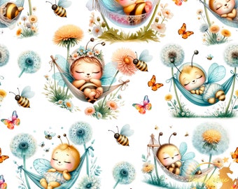 Petite Abeille Cotton Fabric / Double Cotton Gauze / Jersey / French Terry / Waterproof Polyester / Minky Oeko-Tex