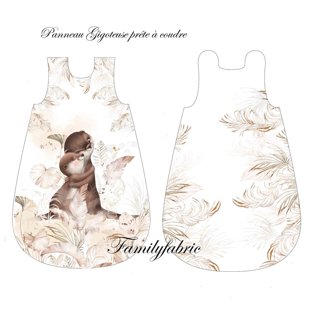Romantic Otter Sleeping Bag Panel Etsy