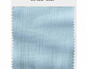 Double Gauze Cotton Fabric OEKO-TEX Sky Blue