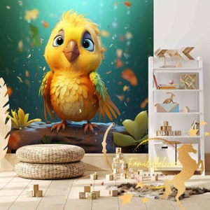 Toile déco Birdy : décoration chambre enfant