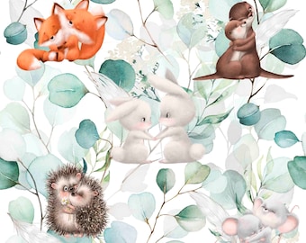 Disponibile Familyfabric Cotton Babies Forest Eucalyptus