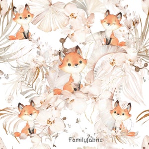 In Stock Double Gauze Cotton Fabric Familyfabric Romantic White Fox