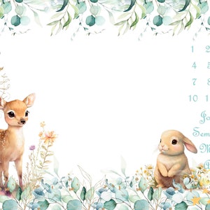 Fawn and Little Rabbit Photo Mat Panel