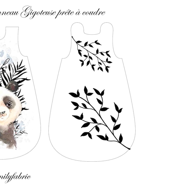 En Stock Familyfabric Panneau Gigoteuse Panda (personnage au choix)