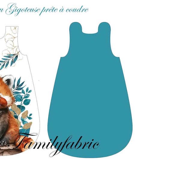 En Stock Exclusivité Familyfabric Panneau Gigoteuse Bleu Canard Gold Panda Roux