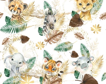 En Stock Exclusivité Tissu Coton Familyfabric Savane Gold 1