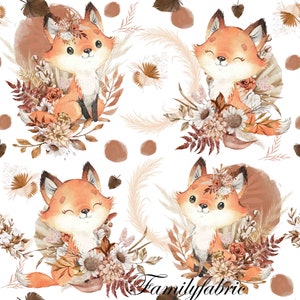 In Stock Familyfabric Cotton Bohemia Terracotta Fox